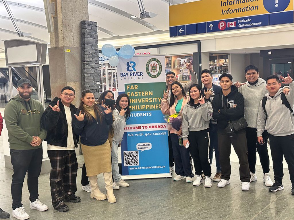 College for international students in Calgary, Bay River college welcome international students from Philippines FEU Far Eastern University students of hospitality management program 01