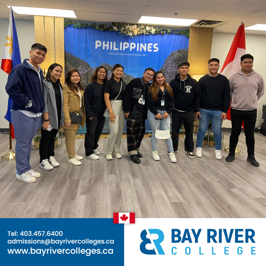 Bay River College international students from Philippines and Far Eastern University Manila FEU at Consulate General of the Philippines in Calgary Alberta Canada