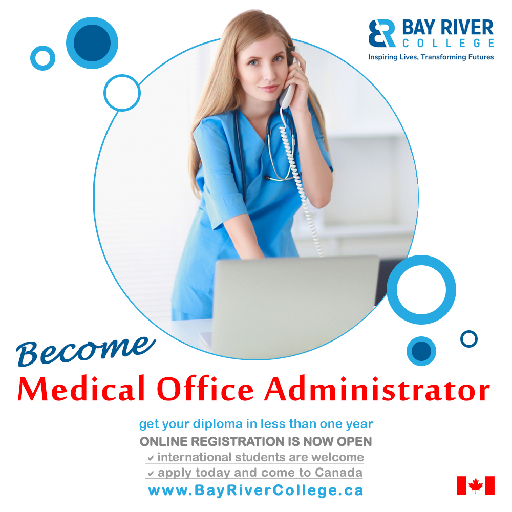 Medical Office Administrator girl woman Medical Office Administration Diploma Program online course in Calgary Alberta Canada