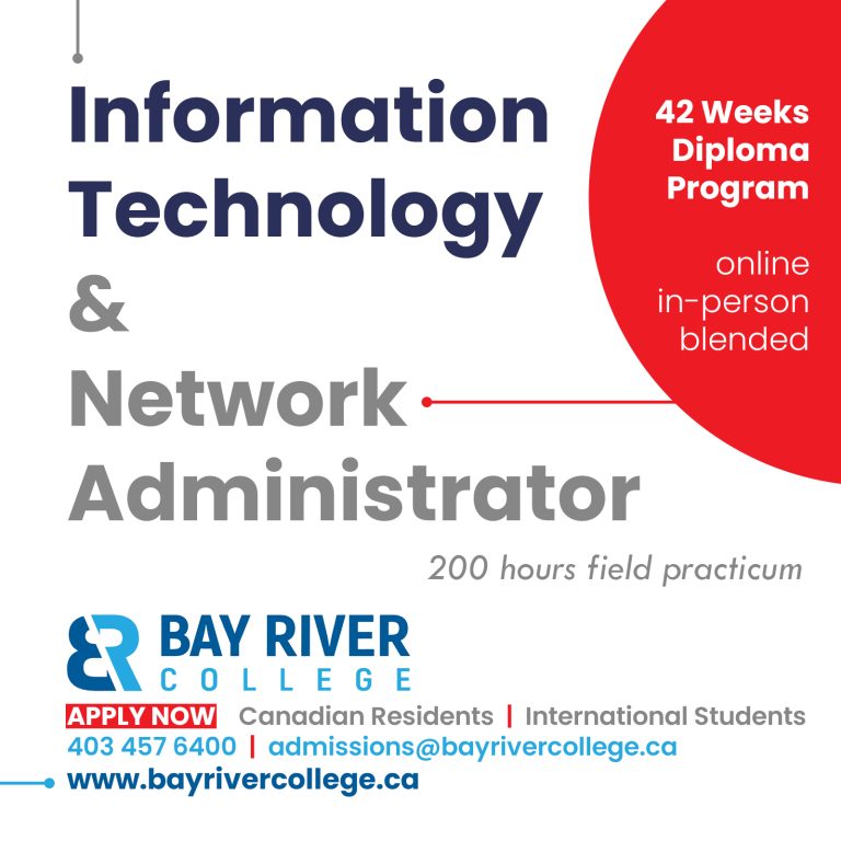 College in Calgary Alberta Canada for international students college canadian residents diploma program certification information technology it manager and network administrator certification of network administration in Canada YYC network course online course of network admin