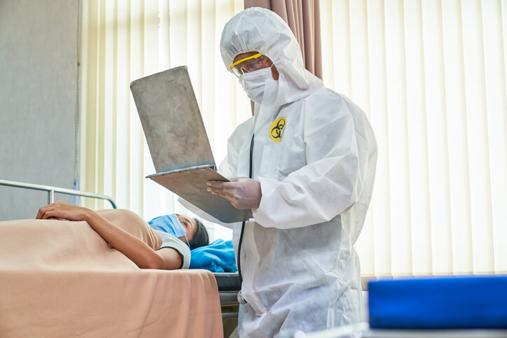 An Infection Control Preventionist conducting environmental assessments