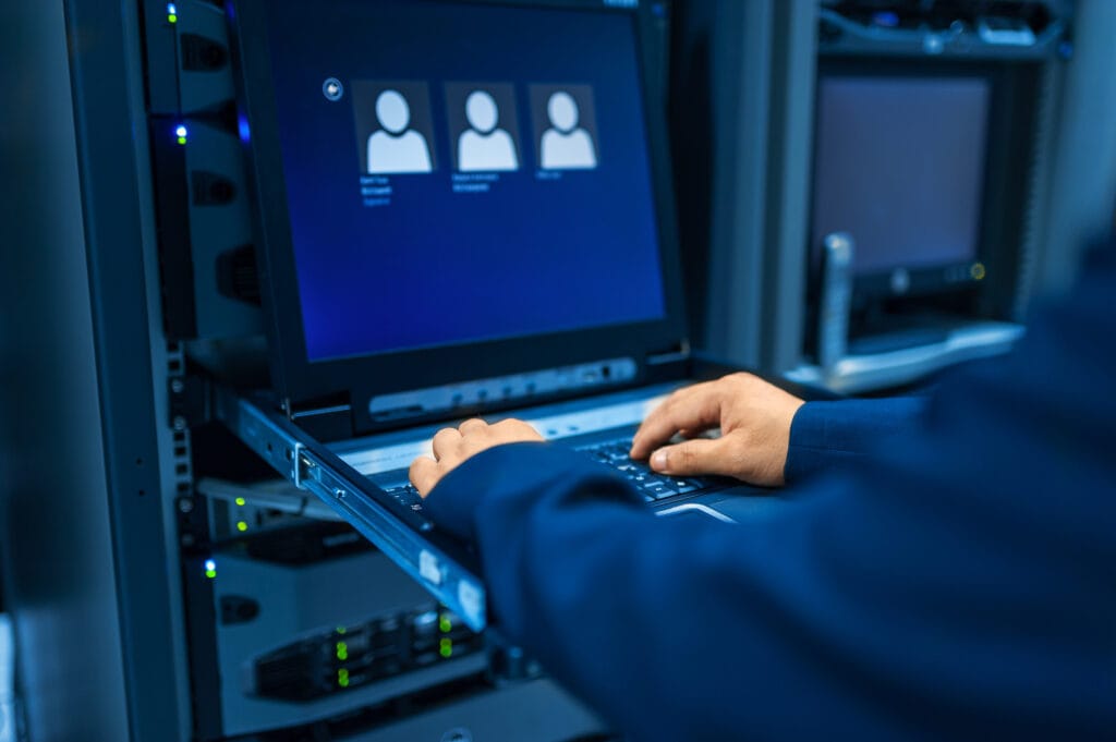 A network administrator is configuring server settings and user accounts